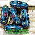 Takurt Leklai 59 Mixed Lucky Somporn Protection Life Blue 5cm Thai Amulet #17140