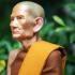 LIFELIKE WAX FINE ART THAI MONK STATUE AMULET LP GUAY KUAY WATKOSITARAM MEDITATION 9INCH