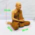 LIFELIKE WAX FINE ART THAI MONK STATUE AMULET LP CHA WATNONGPAPONG MEDITATION 9INCH