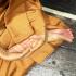Lifelike Wax Art Monk Meditation Statue Lp Doon WatBuraparam Thai Amulet #17146