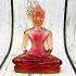 Meditation Buddha Statue Mindfulness Smile Home Decor RedPink Thai Amulet #17155