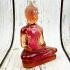 Meditation Buddha Statue Mindfulness Smile Home Decor RedPink Thai Amulet #17155