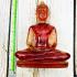 Meditation Buddha Statue Mindfulness Smile Home Decor RedPink Thai Amulet #17155
