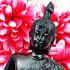 Meditation Buddha Statue Mindfulness Smile Home Decor Black Thai Amulet #17156