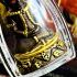 Ngung Red Gems Eye Monkey Gambling Win Lp Nen Naen Be2554 Gold Thai Amulet 17157
