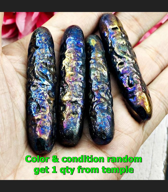 Leklai kotpi Mekaphat Rainbow Somporn Cave Drop Wealth Immortal protect Thai Amulet 17160