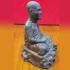 MINIATURE MEDITATION MONK STATUE HANUMAN DOUBLE MONKEY BASE LP AUNT THAI AMULET