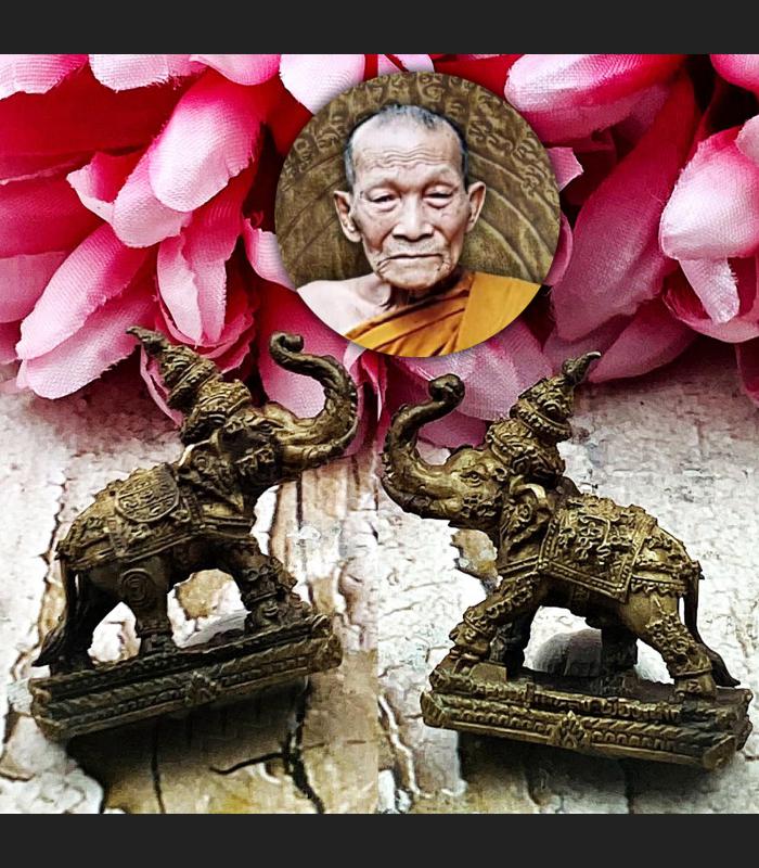 POWERFUL SACRED ELEPHANT LP KALONG AMULET THAI TALISMAN REAL