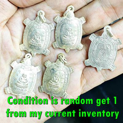 Turtle Sankajai Trimas Millionaire Buddha Lp Liew Be2536 Alloy Thai Amulet 17187