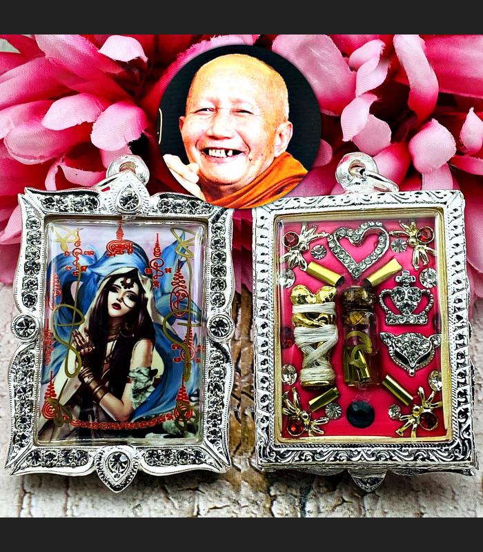 Queen Goddess Lust Love 9tail Fox Kumiho Kitsune Lp Neramit Thai Amulet #17221