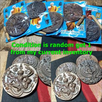 Narai Ride Garuda Monkey 8hand Flying Fortune Lp Kalong Be2550 Thai Amulet 17222