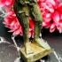 Ancient Khmer Magic Dvaravati Standing Buddha 4hand Green Bronze Statue #17223