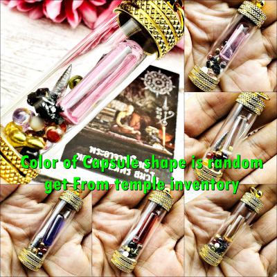 Leklai 7in1 Naga Protection Immortal Capsule Takrut Somporn Thai Amulet #17238