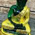 Seated Emerald Buddha Statue Meditation Deity Green Gold Rainy Thai Amulet 17242