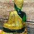 Seated Emerald Buddha Statue Meditation Deity Green Gold Rainy Thai Amulet 17242