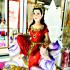 Large Statue Lady Nine Tail Fox Kumiho Kitsune Thai Amulet Lp Neramit Red #17250