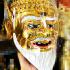 Helmet Head Mask 3eye Lersri Tafai Long Beard Thai Amulet Gold Watbangpha #17259