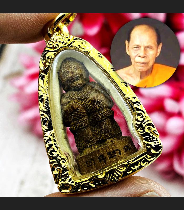 Monkey King Hanuman Powerful Boss Lp Sin Be2565 Teak Wooden Thai Amulet #17272