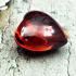 Crystal Healing Stone Naga Eye Mind Stone Leklai Stencil Red Thai Amulet #17278