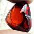 Crystal Healing Stone Naga Eye Mind Stone Leklai Stencil Red Thai Amulet #17278