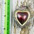 Crystal Healing Stone Naga Eye Mind Stone Leklai Stencil Red Thai Amulet #17278