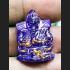 Naga Eye Ganesha Elephant Leklai Stone Purple Ancient KruHod Thai Amulet #17303