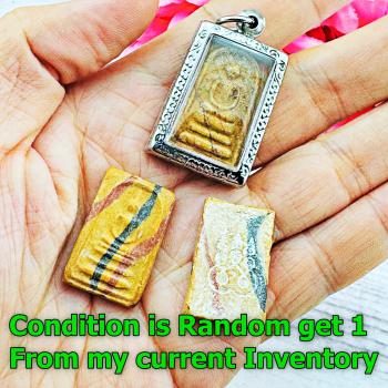 Mini Rainbow Protection Somdej Behind Star Yant Lp Kuay Be2515 Thai Amulet 17328