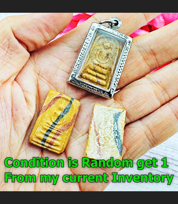 Mini Rainbow Protection Somdej Behind Star Yant Lp Kuay Be2515 Thai Amulet 17328