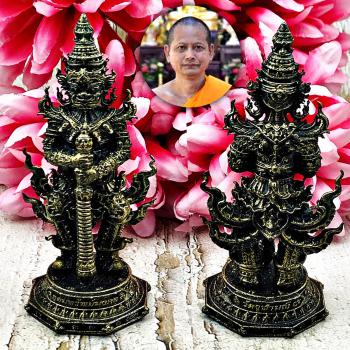 Statue Wessuwan Protection Life Mass Chant Be2563 Watjulamani Thai Amulet #17340