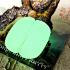 Leklai Moon Light Survive Wealth Thai Amulet Glow In Dark Lp Somporn Green 17341