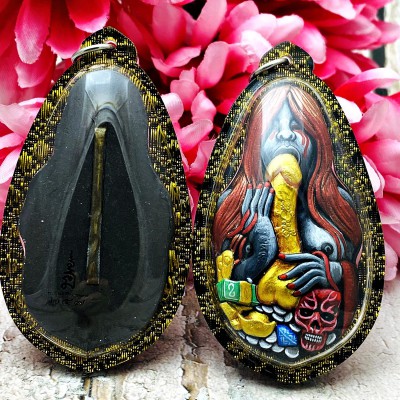 Whisper Lady Suck Windfall Tell Fortune Gambling Ac Chanasuek Thai Amulet #17342