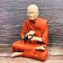 Lifelike Wax Art Monk Statue Praying 28cm Somdej Toh Watrakang Thai Amulet 17348 FINE BUDHAJARN TOH PHOM-MA-RANG-SI PRAYING CHANT 9 INCH