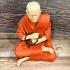 Lifelike Wax Art Monk Statue Praying 28cm Somdej Toh Watrakang Thai Amulet 17348 FINE BUDHAJARN TOH PHOM-MA-RANG-SI PRAYING CHANT 9 INCH