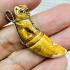 Unique Old Fang Tooth Carve Tiger Powerful Protection Lp Pern Thai Amulet #17351