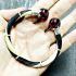Bracelet Naga Eye Leklai Healing Stone Elephant Tail Silver Thai Amulet #17360