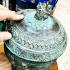 Large Green Bronze Water Bowl BathNammon Somdej Toh Watrakang Thai Amulet 17364