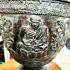 Large Green Bronze Water Bowl Bathnammon Lp Tuad Watchanghai Thai Amulet #17365