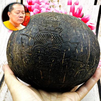 Coconut Shell No Hold Rahu Ma Ha Eut Gambling Money Masschant Thai Amulet #17368