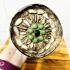 Ancient Jade Gems Crystal Bronze Statue Walking Sivali Wealth Thai Amulet #17369