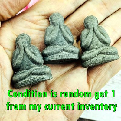 Close Eye Pidta Tukkata Gambling Miniature Lp Toh Be2521 Black Thai Amulet 17375