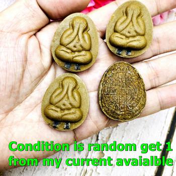 Great Windfall Rich Closeeye Pidta Jumbo2 Lp Toh Be2522 Yellow Thai Amulet 17378