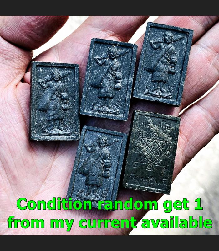 Somdej Walking Sivali Deity Money Windfall Lp Toh Be2521 Black Thai Amulet 17382