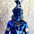 Hermit Statue Lersri Ngung Wealth Money Gamble Nikom Kom Blue Thai Amulet #17387