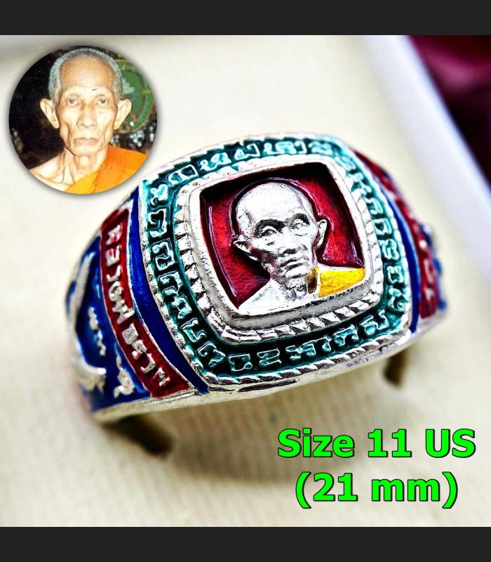 Successful Ring Growth Business Lp Ruay Wattako Alloy Us11 Thai Amulet #17400