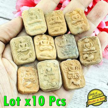 Wholesale 10pcs Old Clay Buddha Ride Animal Lp Parn Bangnomkho Thai Amulet 17405