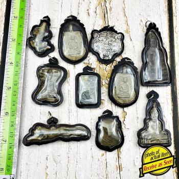 Wholesale Lot X10 Vintage Iron Metal Waterproof Pendant Buddha Thai Amulet 17409