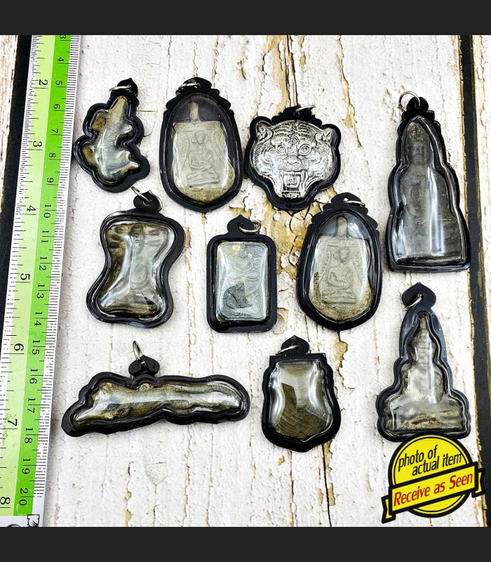 Wholesale Lot X10 Vintage Iron Metal Waterproof Pendant Buddha Thai Amulet 17409