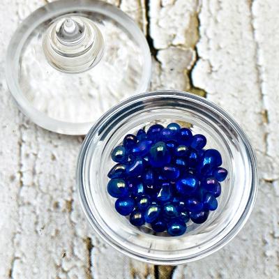 Holy Buddha Sarira Relic Sacred Oval Bead Stupa Rainbow Purple Thai Amulet 17413