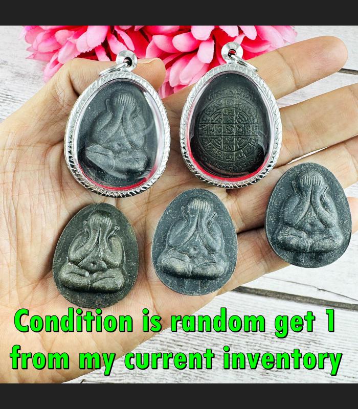 Windfall Money Rich Close Eye Pidta Jumbo2 Lp Toh Be2522 Black Thai Amulet 17415