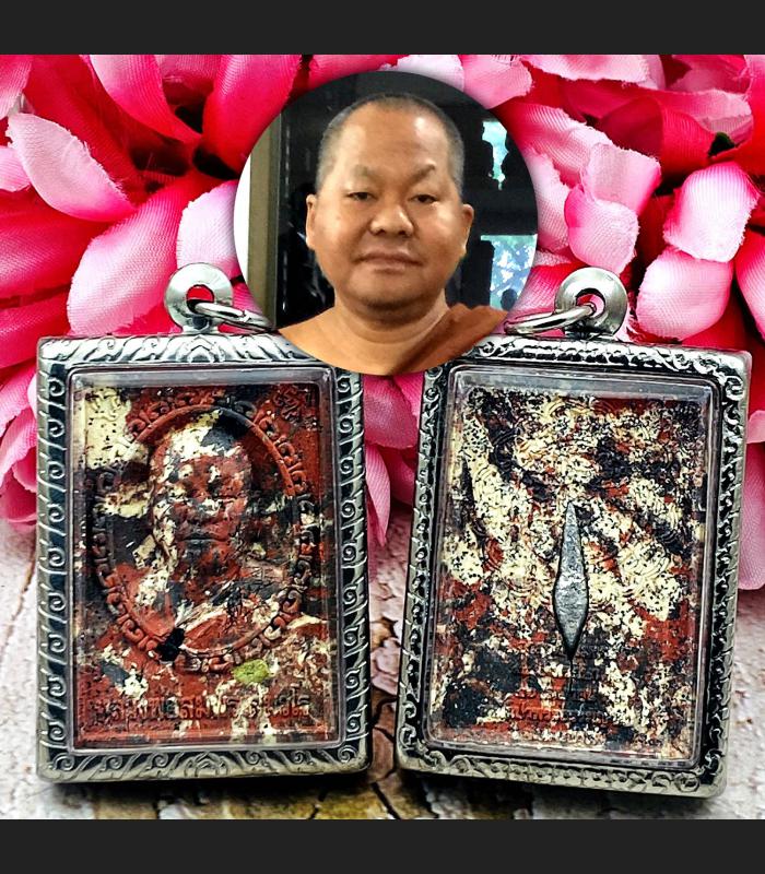 Somdej 3in1 Leklai Protection Fortune Immortal Somporn Kotipee Thai Amulet 17423